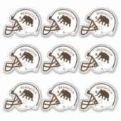 Universiteit van Beringia Football Helmet Sticker (Voorkant)