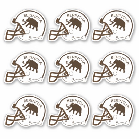 Universiteit van Beringia Football Helmet Sticker (Voorkant)