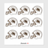 Universiteit van Beringia Football Helmet Sticker (Vel)