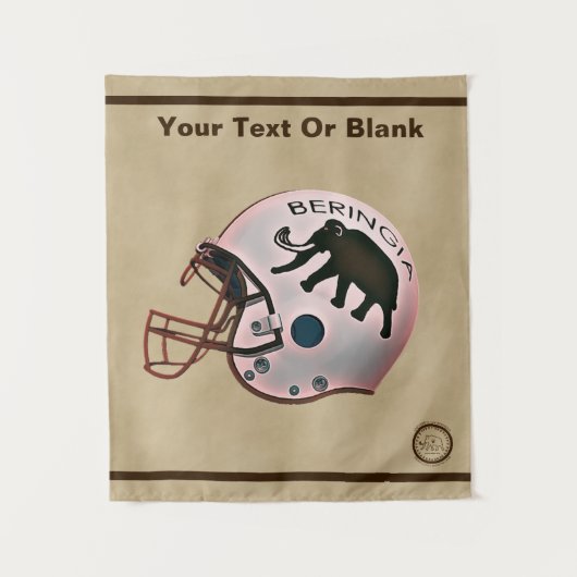 Universiteit van Beringia Football Helmet Wandkleed (Voorkant)