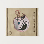 Universiteit van Beringia Football Helmet Wandkleed (Voorkant (horizontaal))