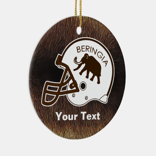 Universiteit van Beringia Football Keramisch Ornament (Rechts)