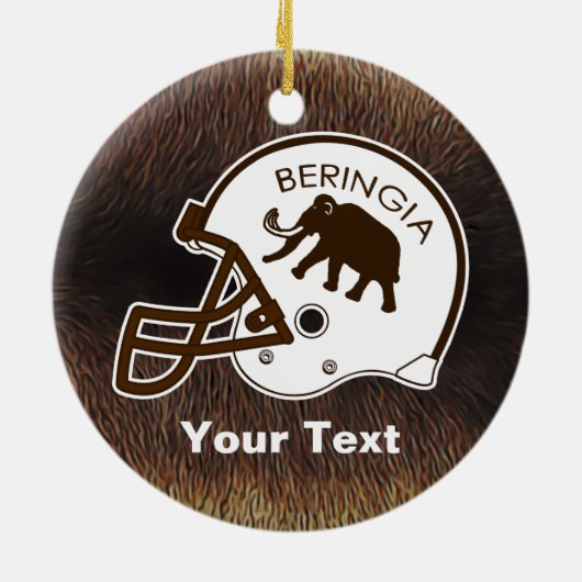 Universiteit van Beringia Football Keramisch Ornament (Achterkant)