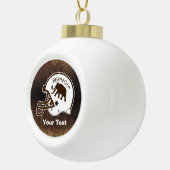 Universiteit van Beringia Football Keramische Bal Ornament (Rechts)