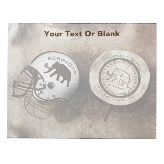 Universiteit van Beringia Football Notitieblok (Voorkant)