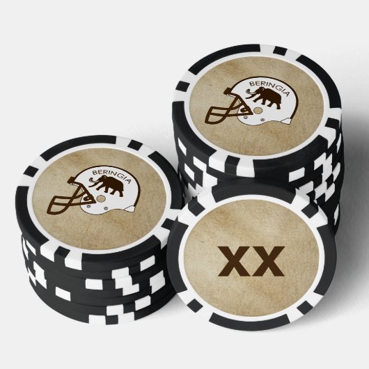 Universiteit van Beringia Football Poker Chips (Opstapeling)