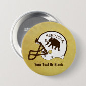 Universiteit van Beringia Football Ronde Button 7,6 Cm (Voorkant /achterkant)