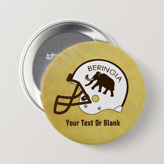 Universiteit van Beringia Football Ronde Button 7,6 Cm (Voorkant /achterkant)