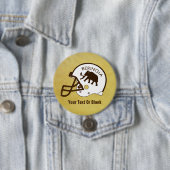 Universiteit van Beringia Football Ronde Button 7,6 Cm (In situ)