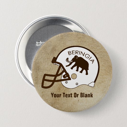 Universiteit van Beringia Football Ronde Button 7,6 Cm (Voorkant /achterkant)