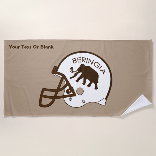 Universiteit van Beringia Football Strandlaken (Voorkant)