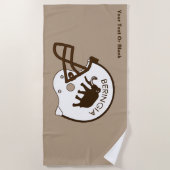 Universiteit van Beringia Football Strandlaken (Voorkant)