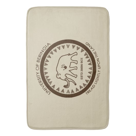 Universiteit van Beringia Mammoth Badmat (Voorkant Verticaal)