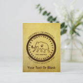 Universiteit van Beringia Mammoth Briefkaart (Staand voorkant)