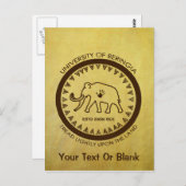 Universiteit van Beringia Mammoth Briefkaart (Voorkant / Achterkant)