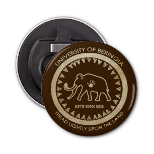 Universiteit van Beringia Mammoth Button Flesopener