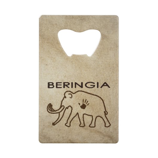 Universiteit van Beringia Mammoth Creditkaart Flessenopener (Voorkant)