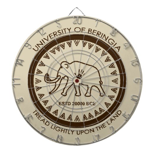 Universiteit van Beringia Mammoth Dartbord (Voorkant)