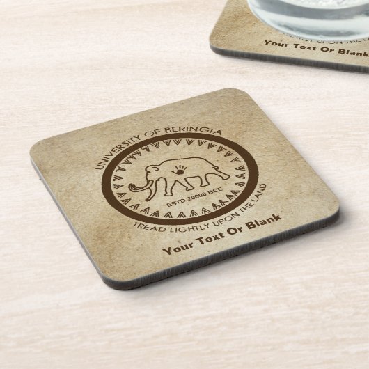 Universiteit van Beringia Mammoth Drankjes Onderzetter (Linkerzijde)