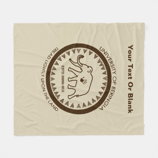 Universiteit van Beringia Mammoth Fleece Deken (Voorkant (Horizontaal))