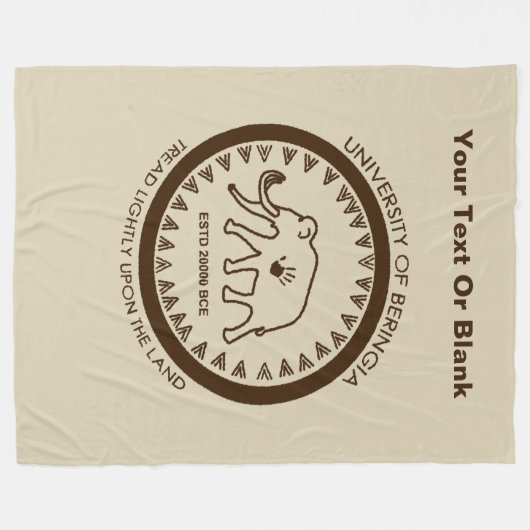 Universiteit van Beringia Mammoth Fleece Deken (Voorkant (Horizontaal))