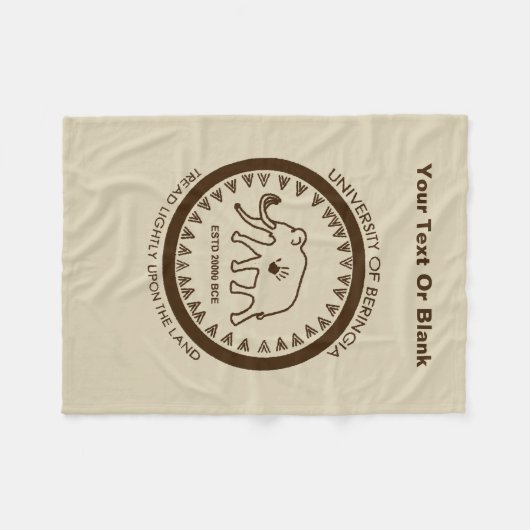 Universiteit van Beringia Mammoth Fleece Deken (Voorkant (Horizontaal))