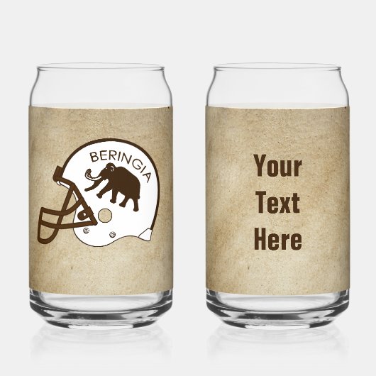 Universiteit van Beringia Mammoth Helmet Blikvorm Glas (Voorkant)