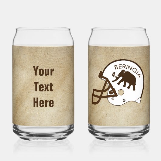 Universiteit van Beringia Mammoth Helmet Blikvorm Glas (Achterkant)