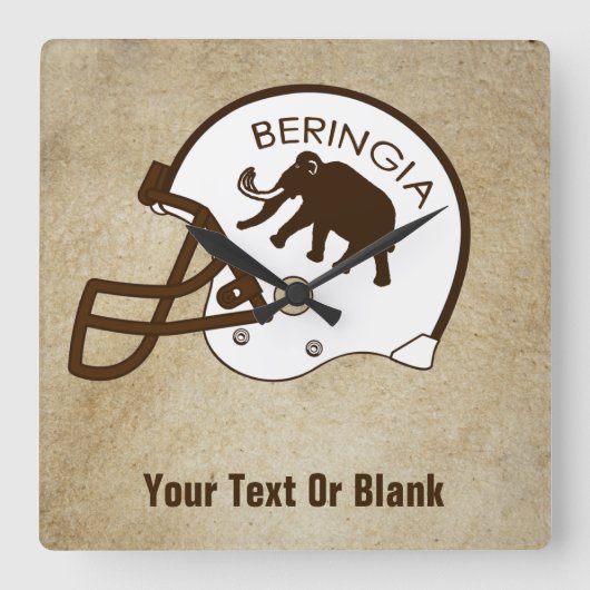 Universiteit van Beringia Mammoth Helmet Vierkante Klok (Voorkant)