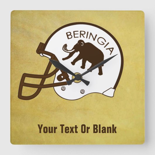 Universiteit van Beringia Mammoth Helmet Vierkante Klok (Voorkant)