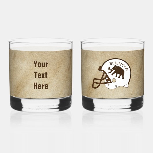 Universiteit van Beringia Mammoth Helmet Whisky Glas (Achterkant)