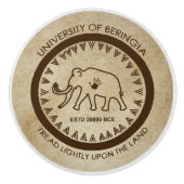 Universiteit van Beringia Mammoth Keramische Knop (Voorkant)