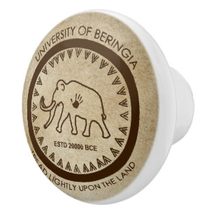 Universiteit van Beringia Mammoth Keramische Knop