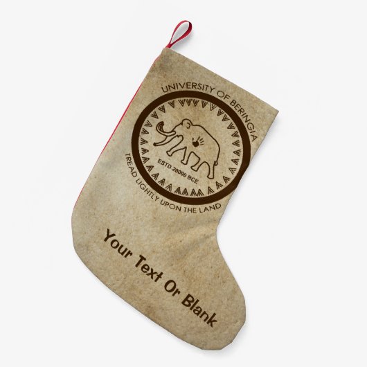 Universiteit van Beringia Mammoth Kleine Kerstsok (Voorkant (Hangend))
