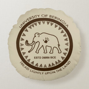 Universiteit van Beringia Mammoth Rond Kussen