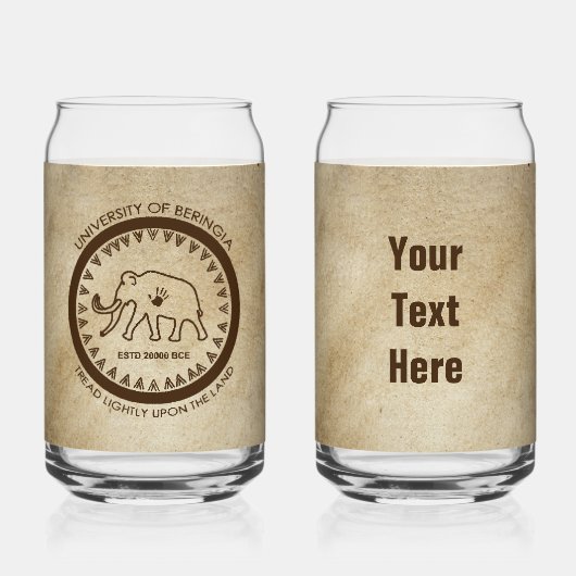 Universiteit van Beringia Mammoth Seal Blikvorm Glas (Voorkant)