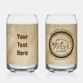 Universiteit van Beringia Mammoth Seal Blikvorm Glas (Achterkant)