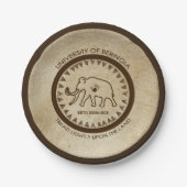 Universiteit van Beringia Mammoth Seal Papieren Bordje (Voorkant)