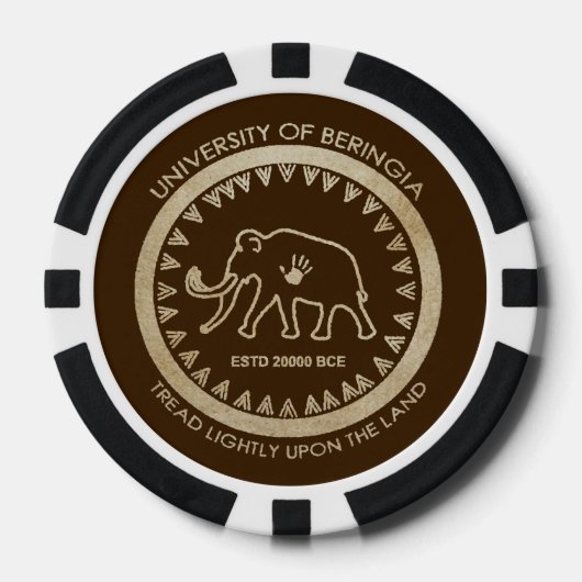 Universiteit van Beringia Mammoth Seal Poker Chips (Voorkant)
