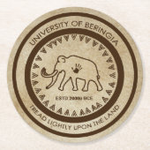 Universiteit van Beringia Mammoth Seal Ronde Kartonnen Onderzetter (Voorkant)