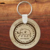 Universiteit van Beringia Mammoth Seal Sleutelhanger (Voorkant)