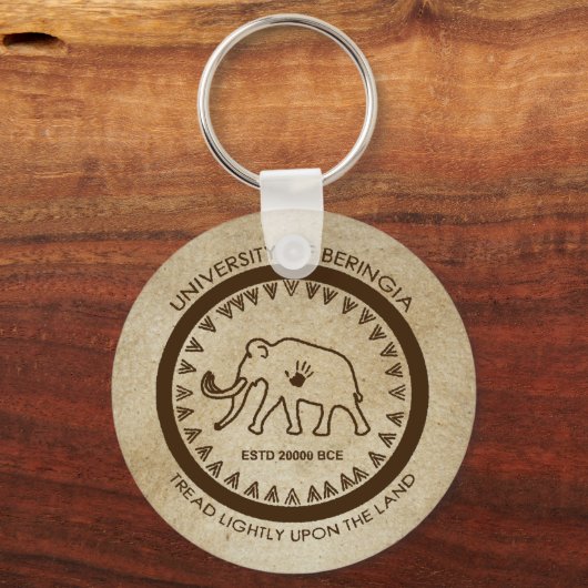 Universiteit van Beringia Mammoth Seal Sleutelhanger (Voorkant)