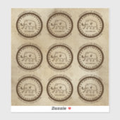 Universiteit van Beringia Mammoth Seal Sticker (Vel)