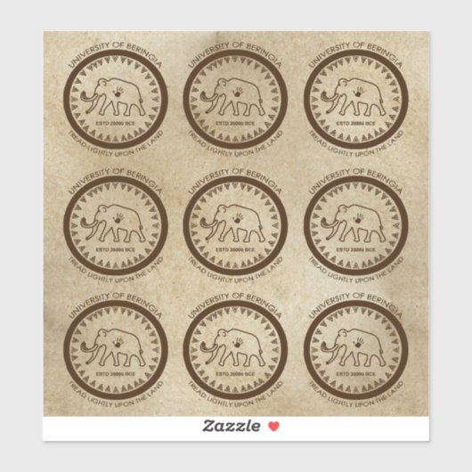 Universiteit van Beringia Mammoth Seal Sticker (Vel)