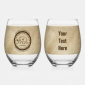 Universiteit van Beringia Mammoth Seal Wijnglas Zonder Voet (Voorkant)