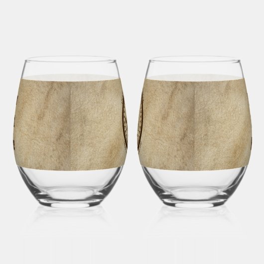 Universiteit van Beringia Mammoth Seal Wijnglas Zonder Voet (Rechts)