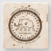Universiteit van Beringia Mammoth Stenen Onderzetter (Voorkant)