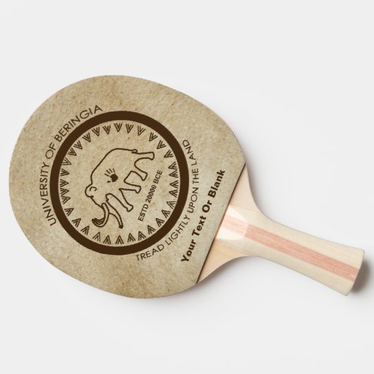 Universiteit van Beringia Mammoth Tafeltennisbatje (Zijkant)