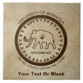 Universiteit van Beringia Mammoth Tegeltje (Voorkant)