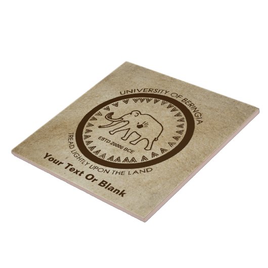 Universiteit van Beringia Mammoth Tegeltje (Zijkant)